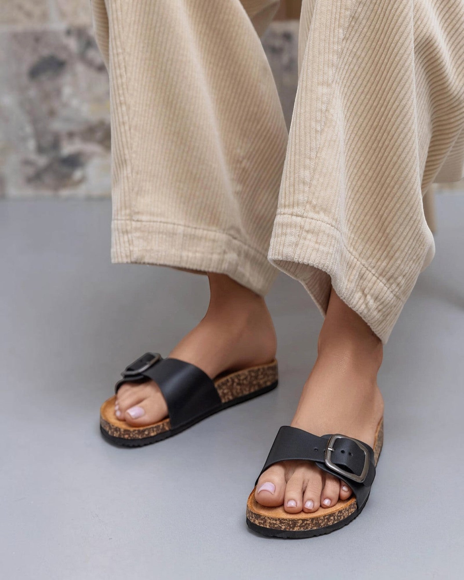 Sandales Confort à Bride Ajustable IDEALSHOES