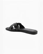 Sandales plates en cuir tressé pour femme - Chaussures - JOIA