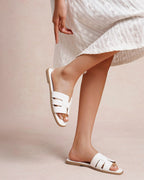 Mules Plates Tressées à Bride Ajourée LADY GLORY - Chaussures - LADY GLORY