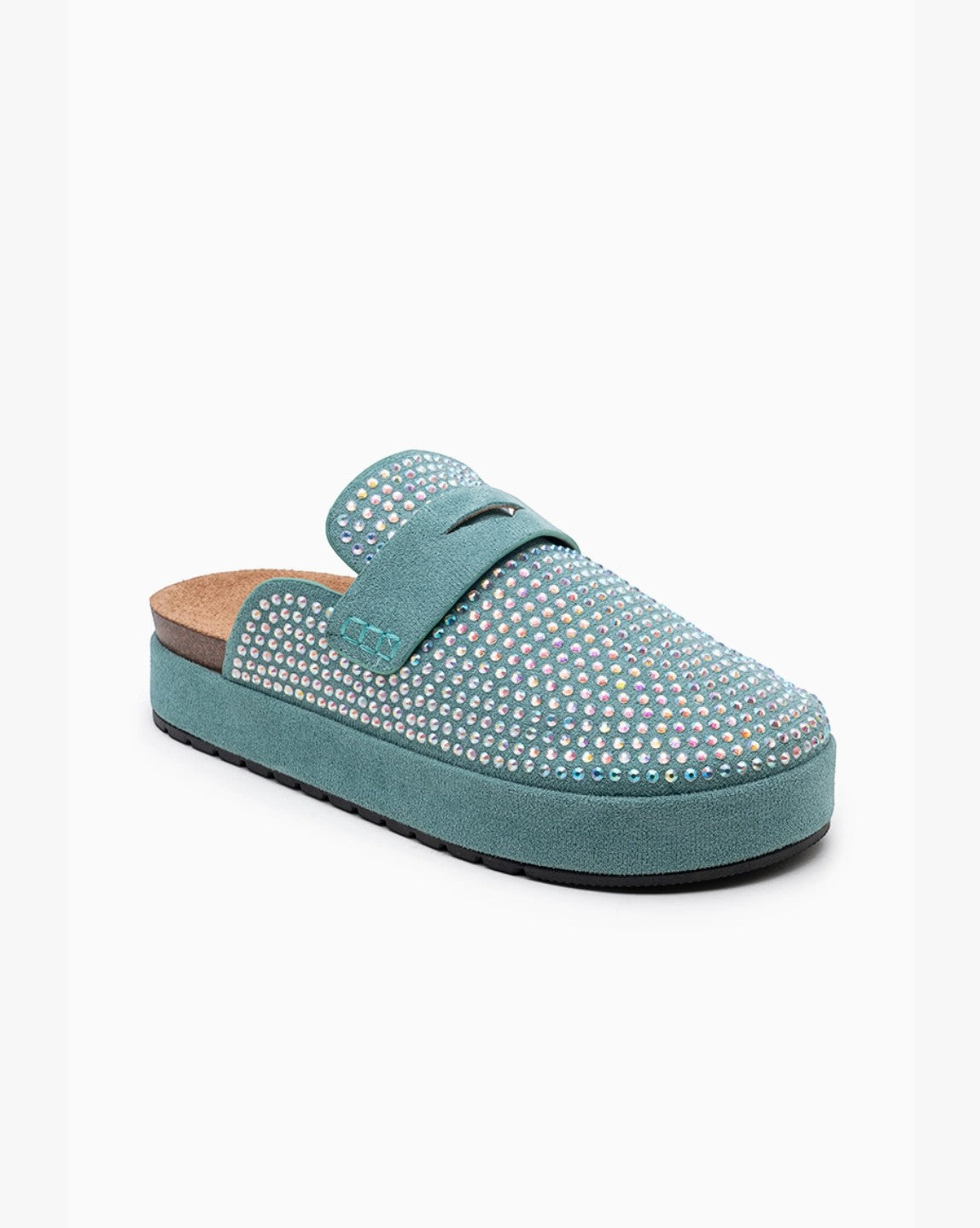 Mules à Plateforme Ornées de Strass LADY GLORY