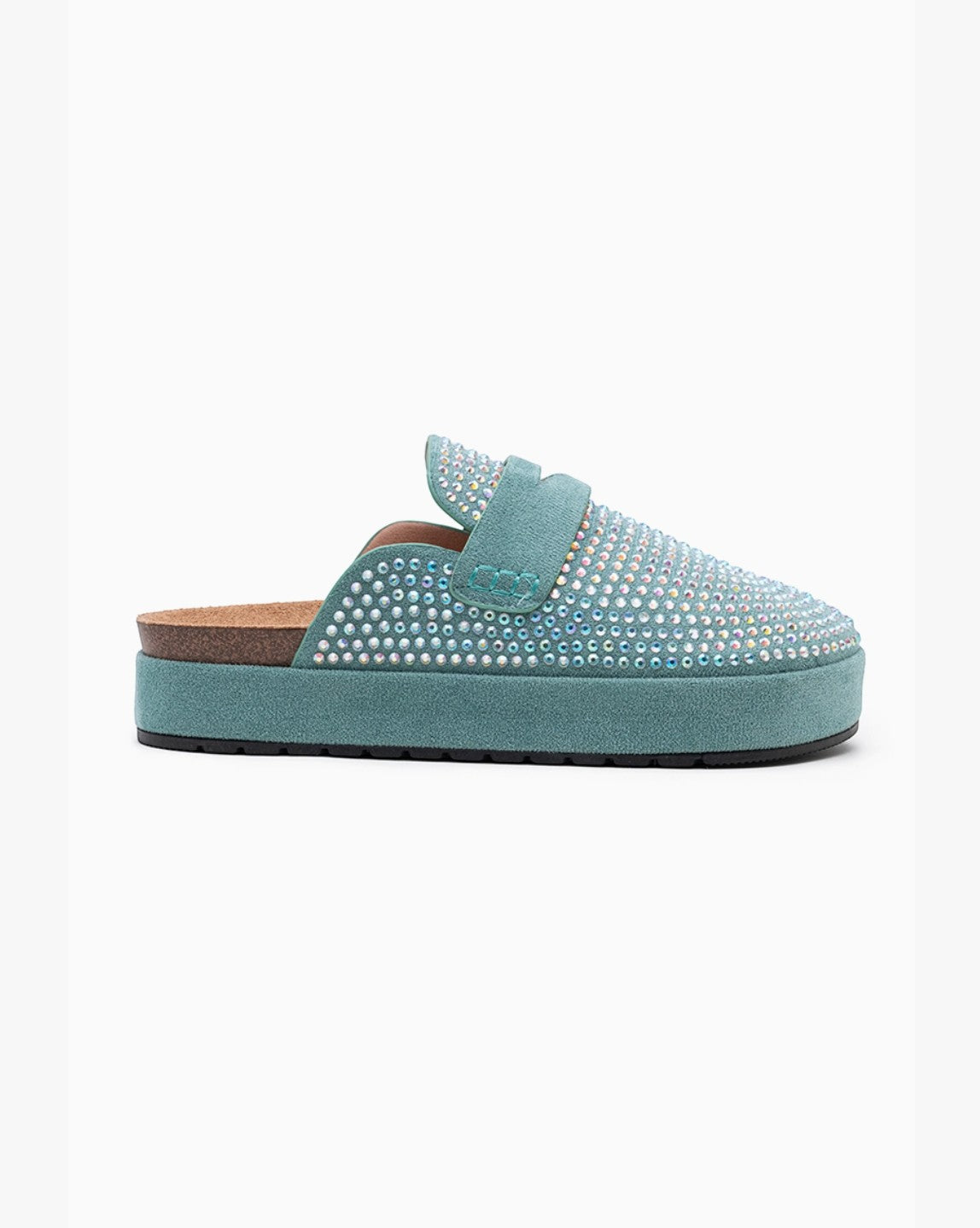 Mules à Plateforme Ornées de Strass LADY GLORY