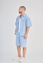 Ensemble Jeans Bleu Carreaux