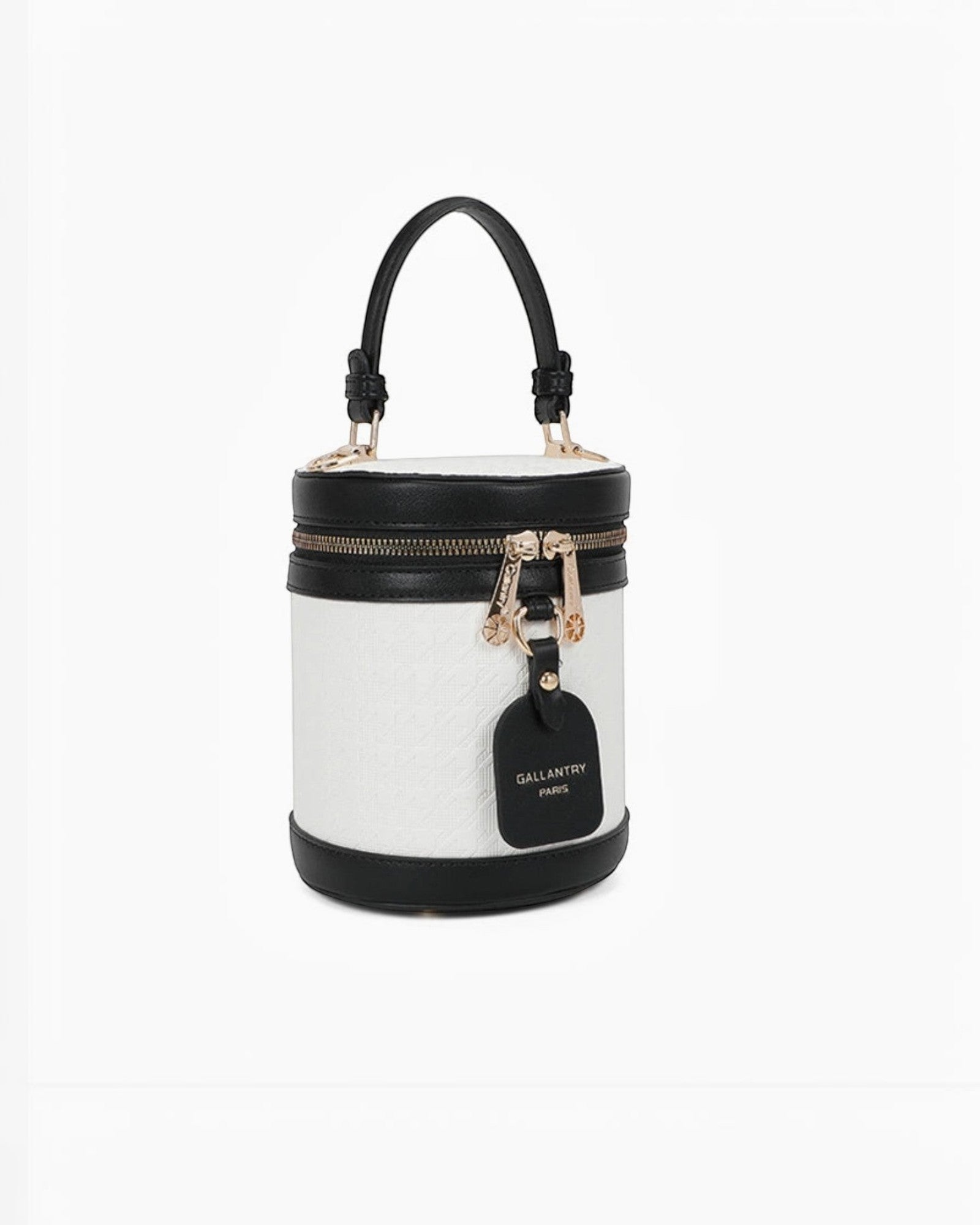 Sac seau cylindrique en cuir pour femme