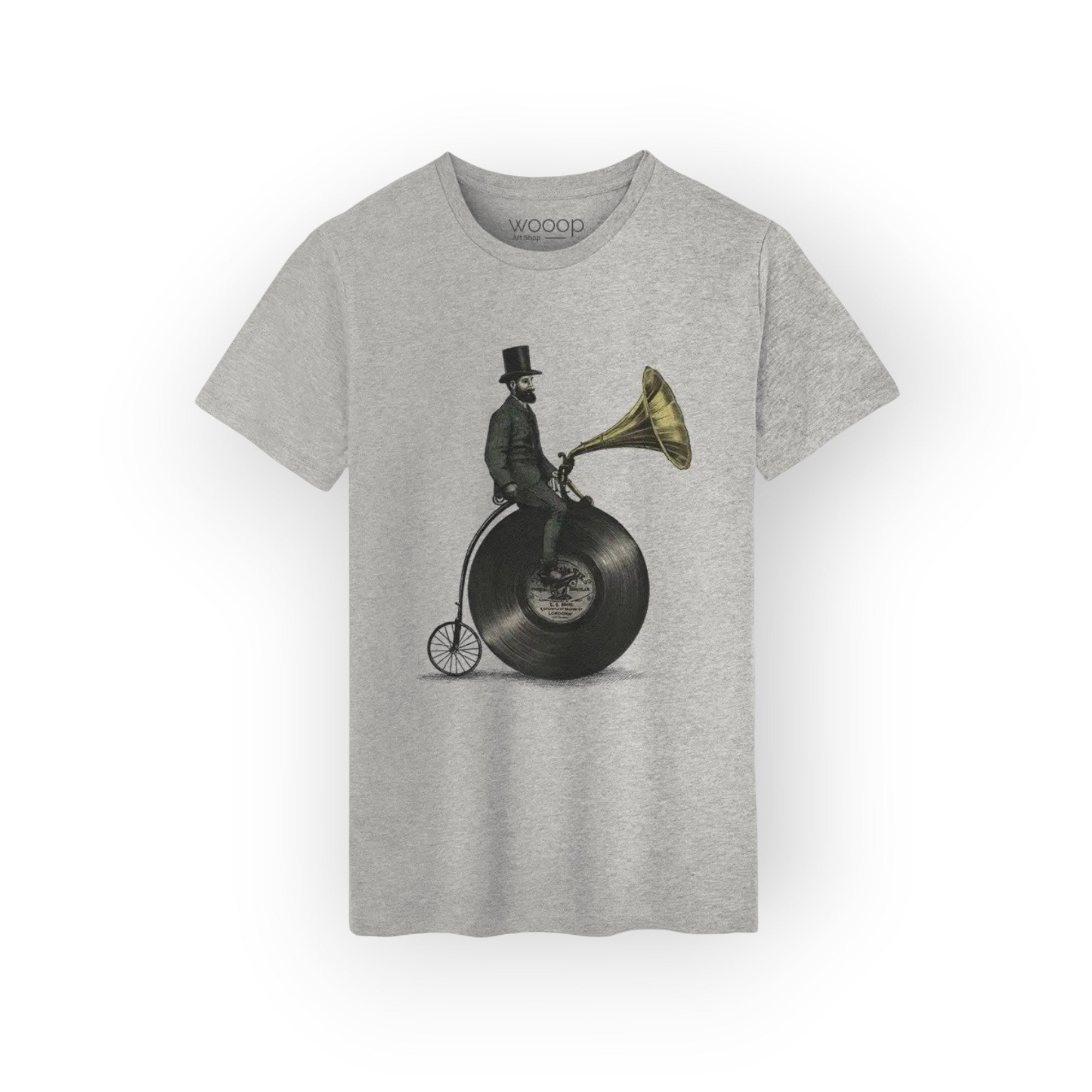 T-shirt Gris Chiné Homme Music Man WOOOP