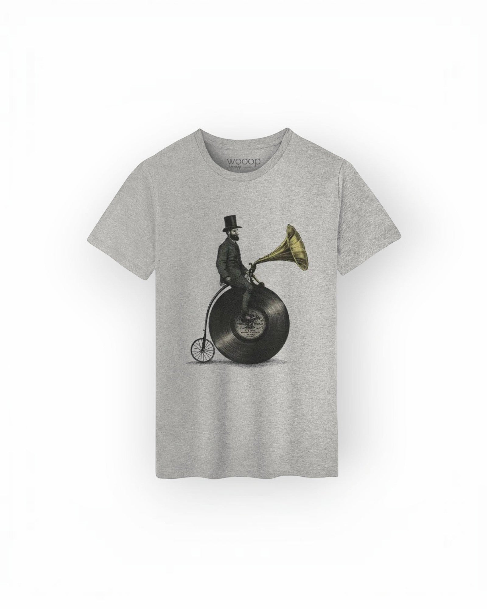 T-shirt Gris Chiné Homme Music Man WOOOP
