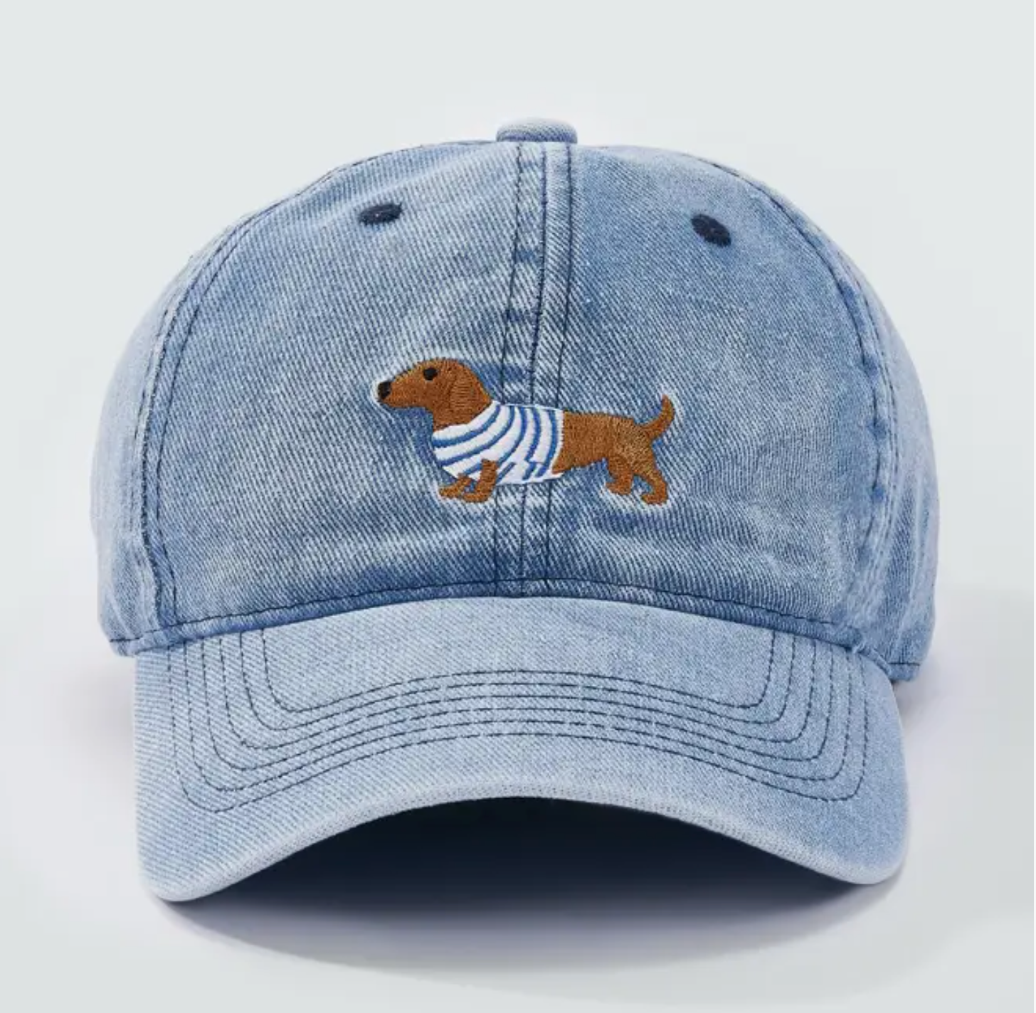 Casquette en coton avec broderie chien