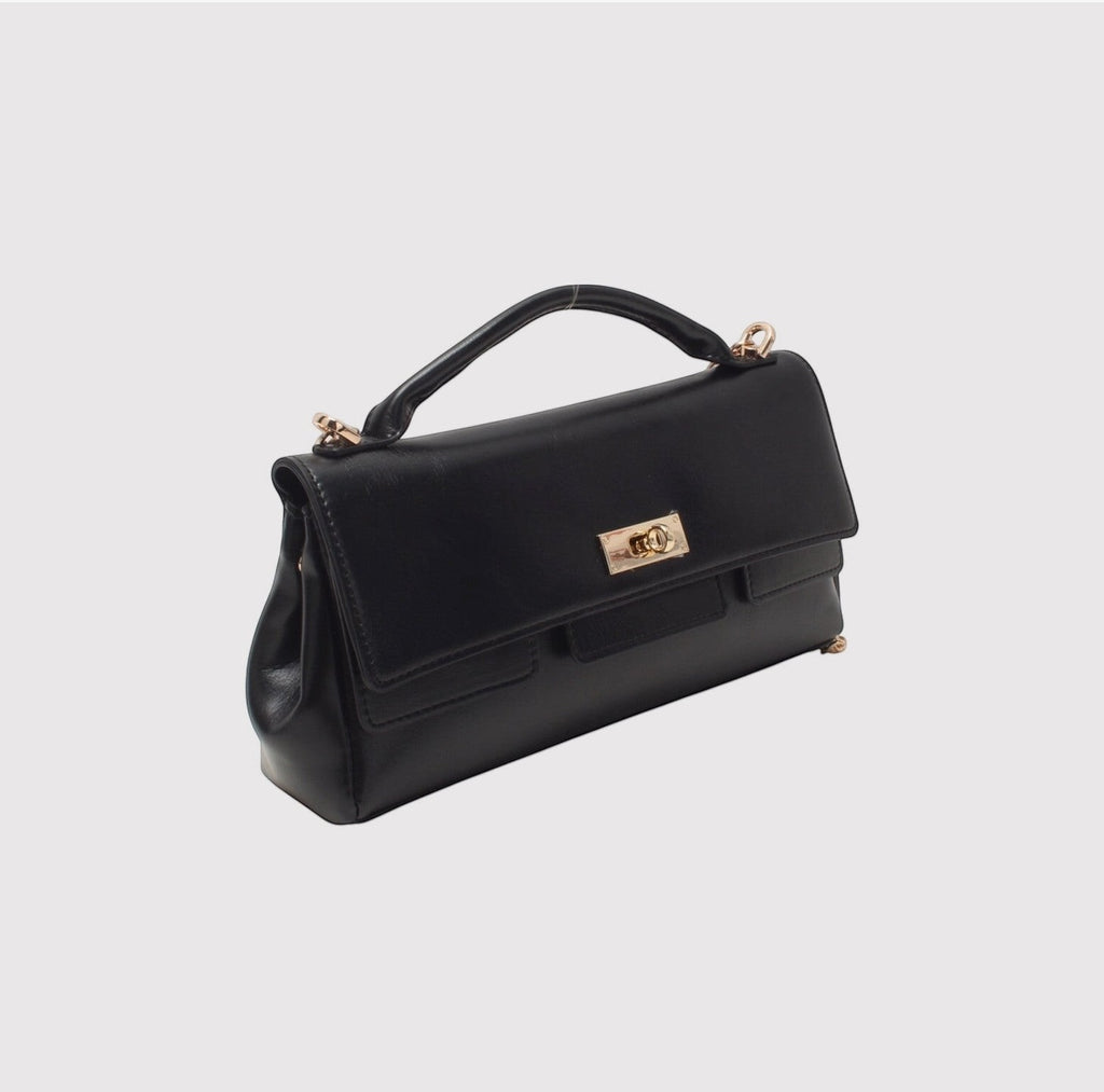 Sac Baguette Bandoulière & Poignet Fermoir Tourniquet BESTINI