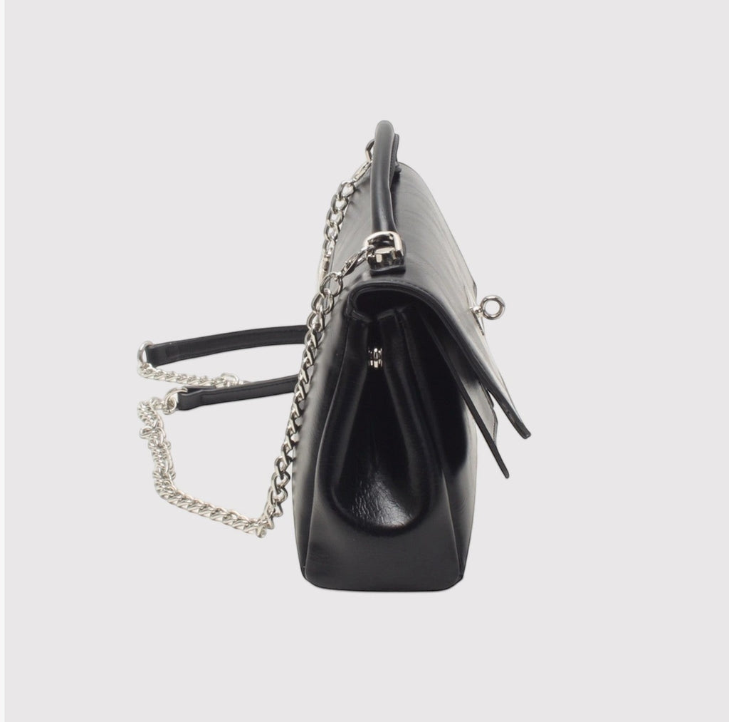 Sac Baguette Bandoulière & Poignet Fermoir Tourniquet BESTINI