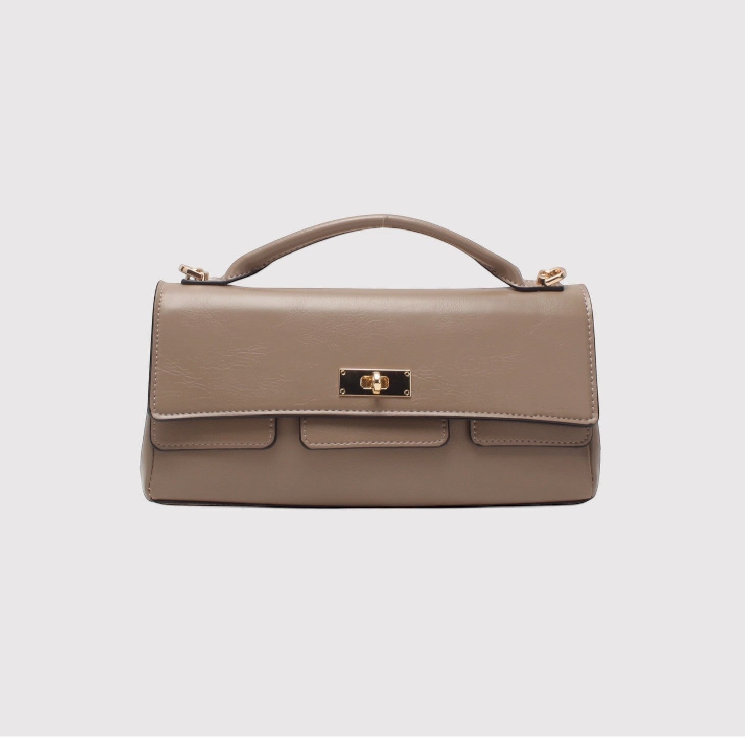 Sac Baguette Bandoulière & Poignet Fermoir Tourniquet BESTINI