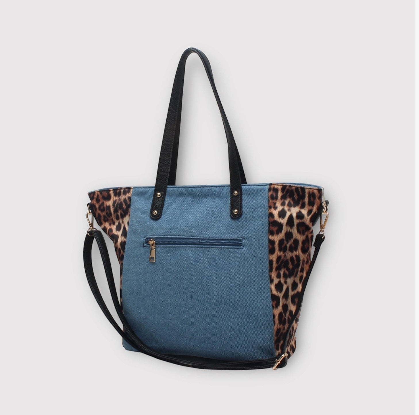 Sac Cabas Effet Léopard Anse & Bandoulière BESTINI