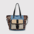 Sac Cabas Effet Léopard Anse & Bandoulière BESTINI
