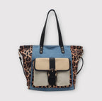 Sac Cabas Effet Léopard Anse & Bandoulière BESTINI