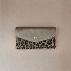 Pochette cuir vachette double poches léopard — ROYAL MARAIS - Sacs - Royal Marais
