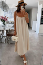 Longue Robe Gaze de Coton à Bretelles ISSYMA - Robes - ISSYMA