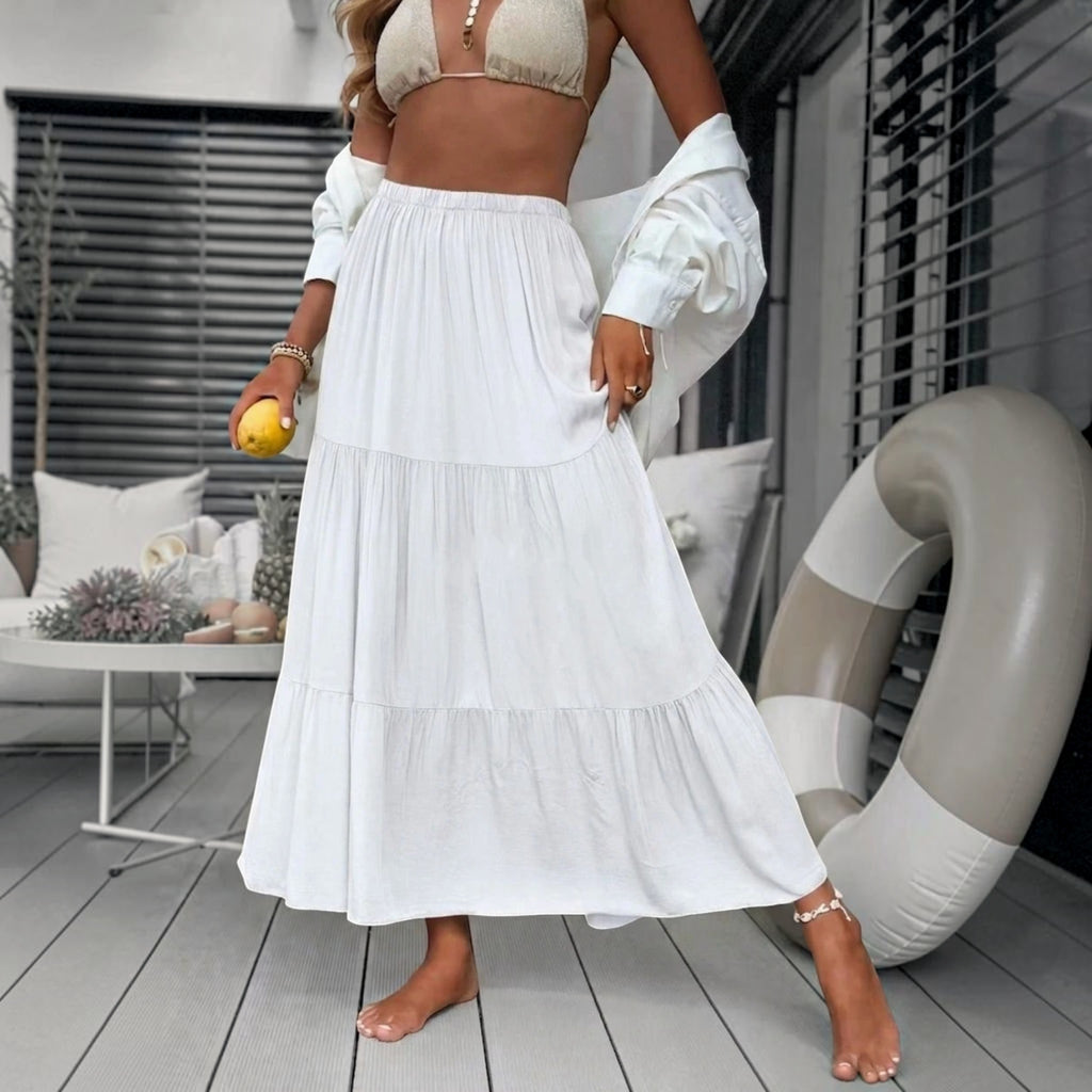 Jupe Longue Viscose Taille Élastique ESTEE BROWN