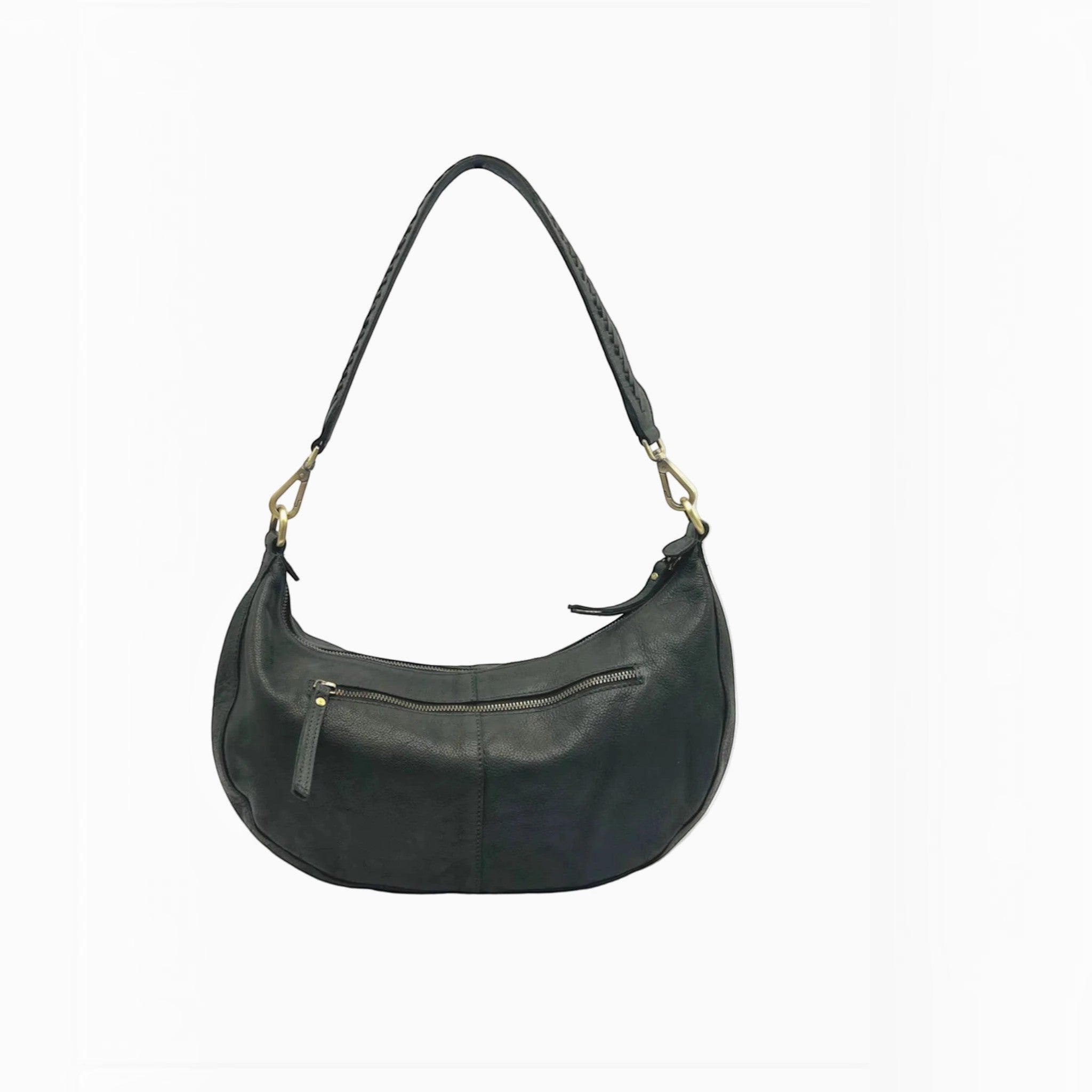 Sac Hobo Demi-Lune Cuir Véritable SUIE VALENTINI