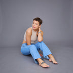 Jean Wide-Leg imprimé palmier ANDY & LUCY