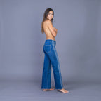 Jean Wide-Leg éclat & strass ANDY & LUCY