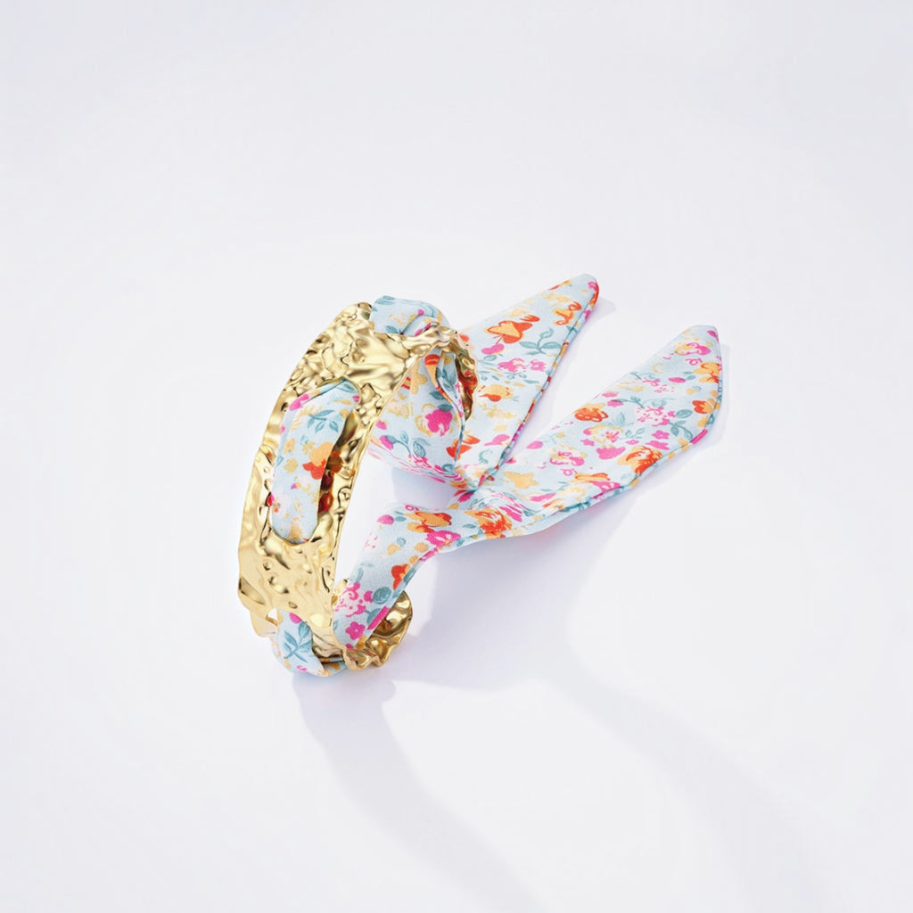 Bracelet Jonc Acier Inoxydable avec Foulard BYREN | ÉLINE L'ATELIER