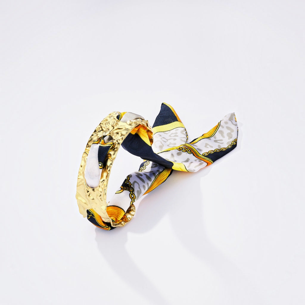 Bracelet Jonc Acier Inoxydable avec Foulard BYREN | ÉLINE L'ATELIER - Bijoux - BYREN | ÉLINE L'ATELIER