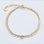 Bracelets double en acier inoxydable