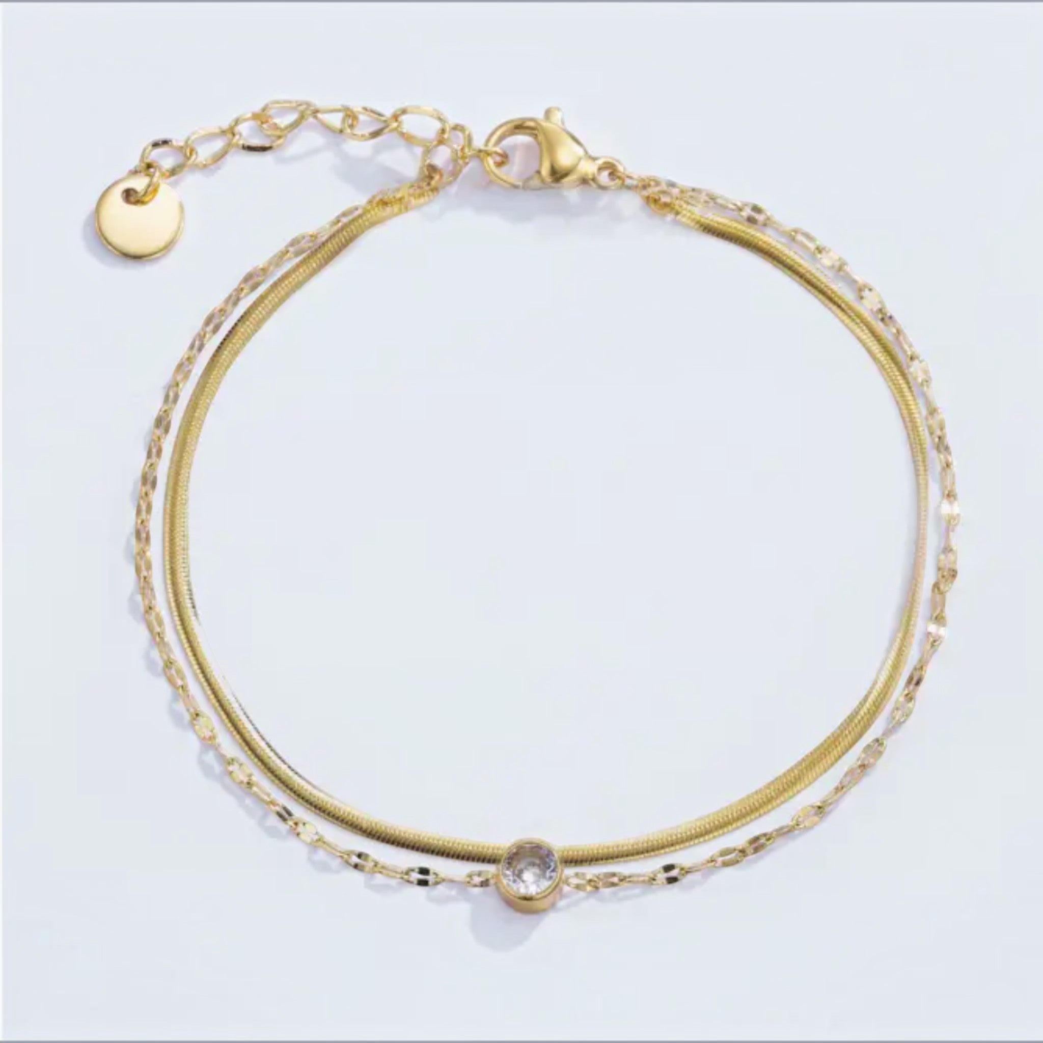 Bracelets double en acier inoxydable