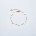 Bracelet fin avec cœurs et strasses