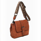 Sac bandoulière bimatières à motif GALLANTRY