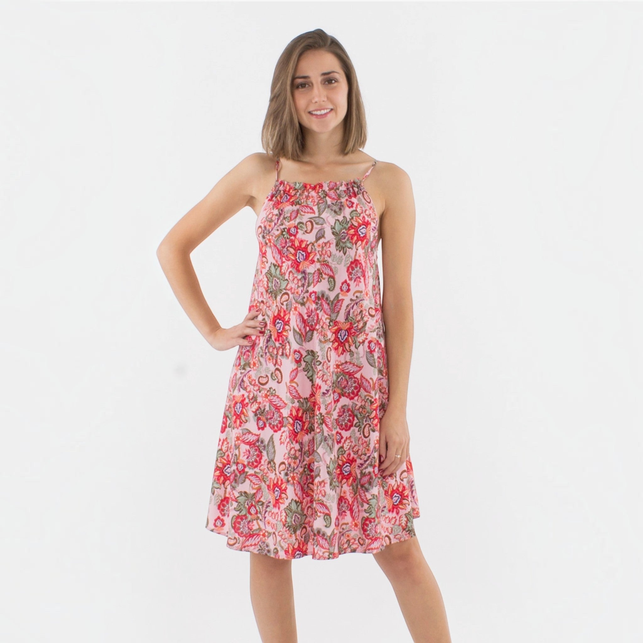 Robe mi-longue boho chic fleurie COLINE