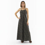 Robe longue dos-nu à pompons COLINE