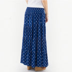 Jupe longue viscose smockée imprimée COLINE