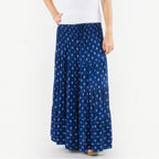 Jupe longue viscose smockée imprimée COLINE