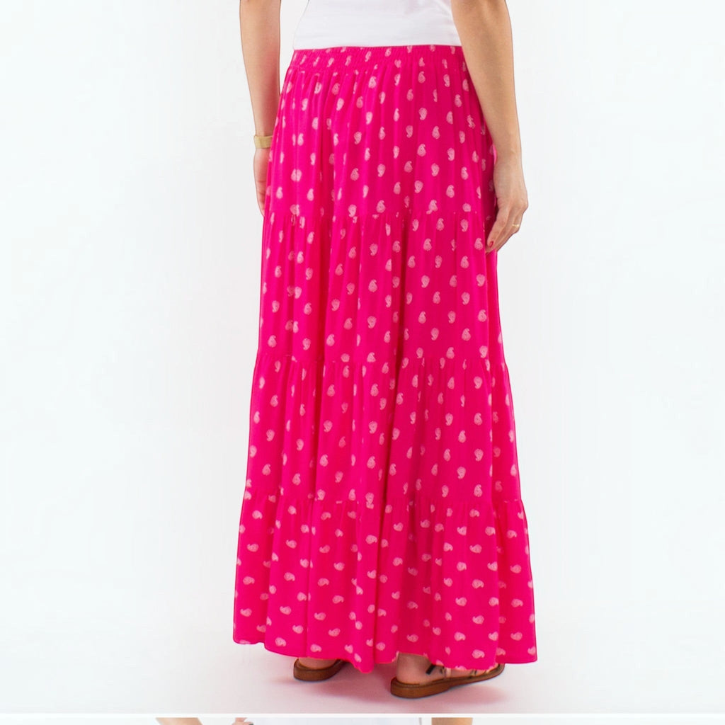 Jupe longue viscose smockée imprimée COLINE - Jupes - COLINE