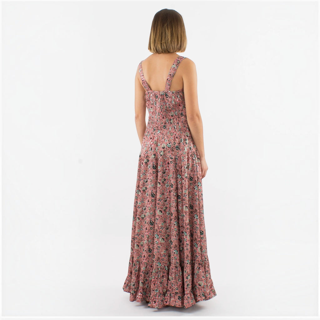Robe longue à bretelles larges COLINE