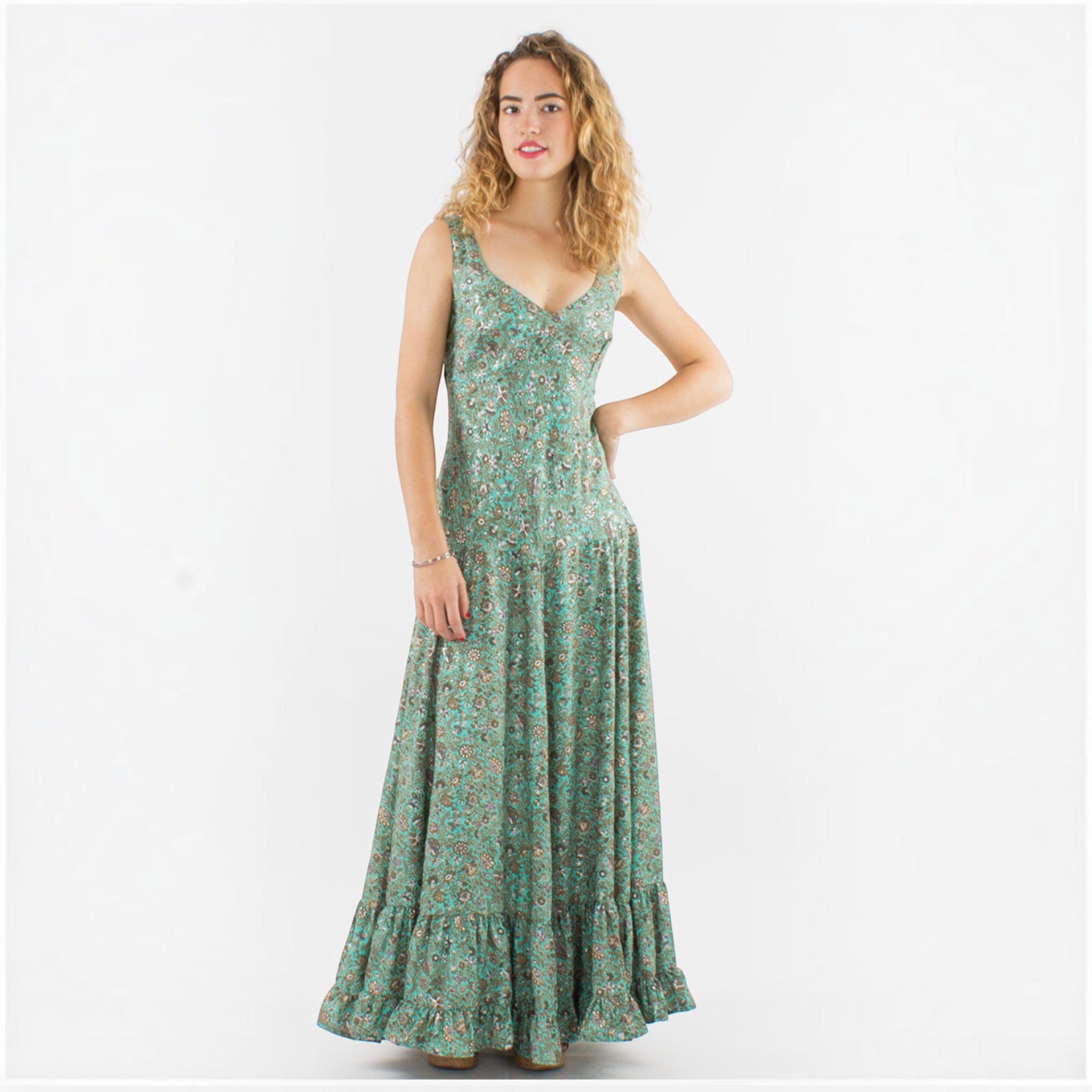 Robe longue à bretelles larges COLINE