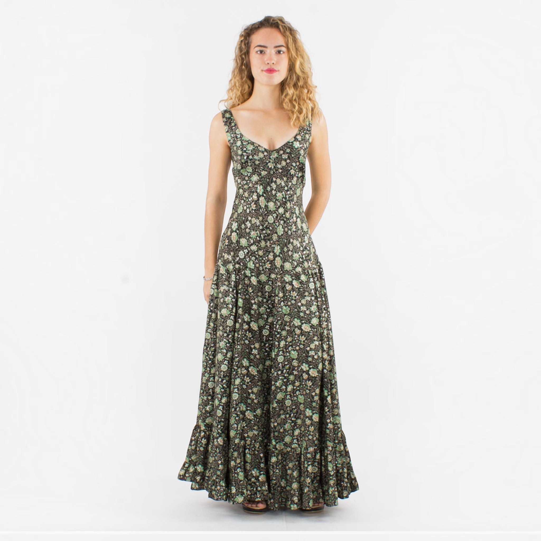 Robe longue à bretelles larges COLINE