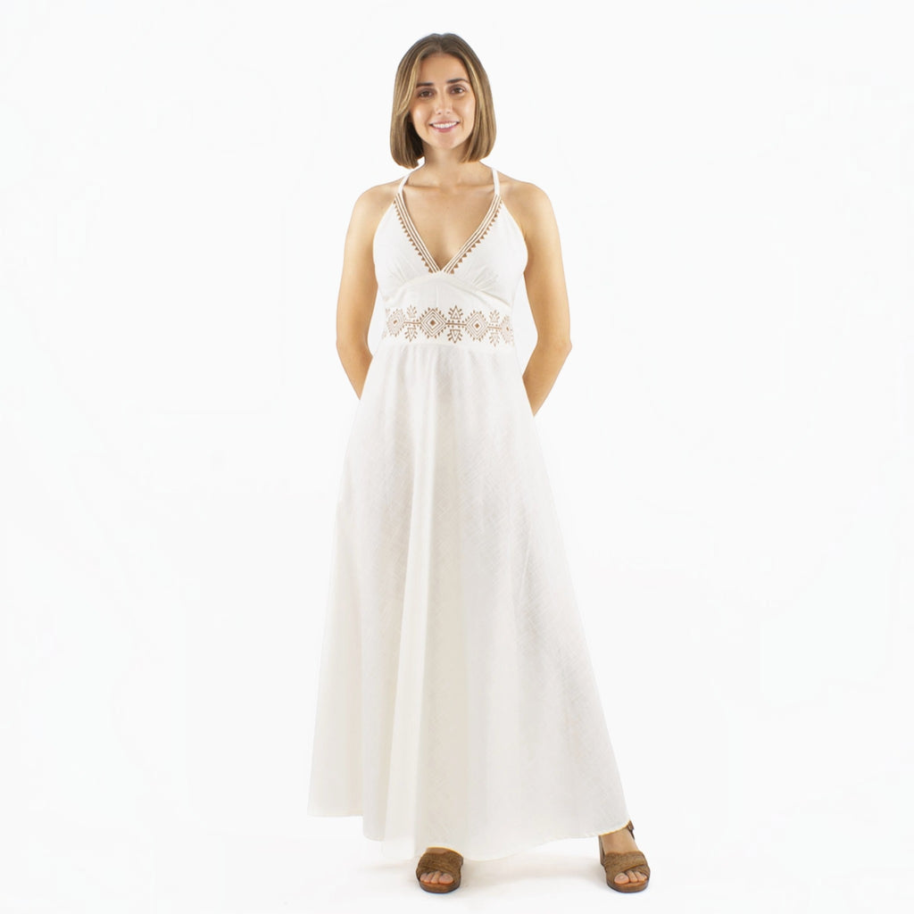Robe longue bohème chic motif ethnique COLINE