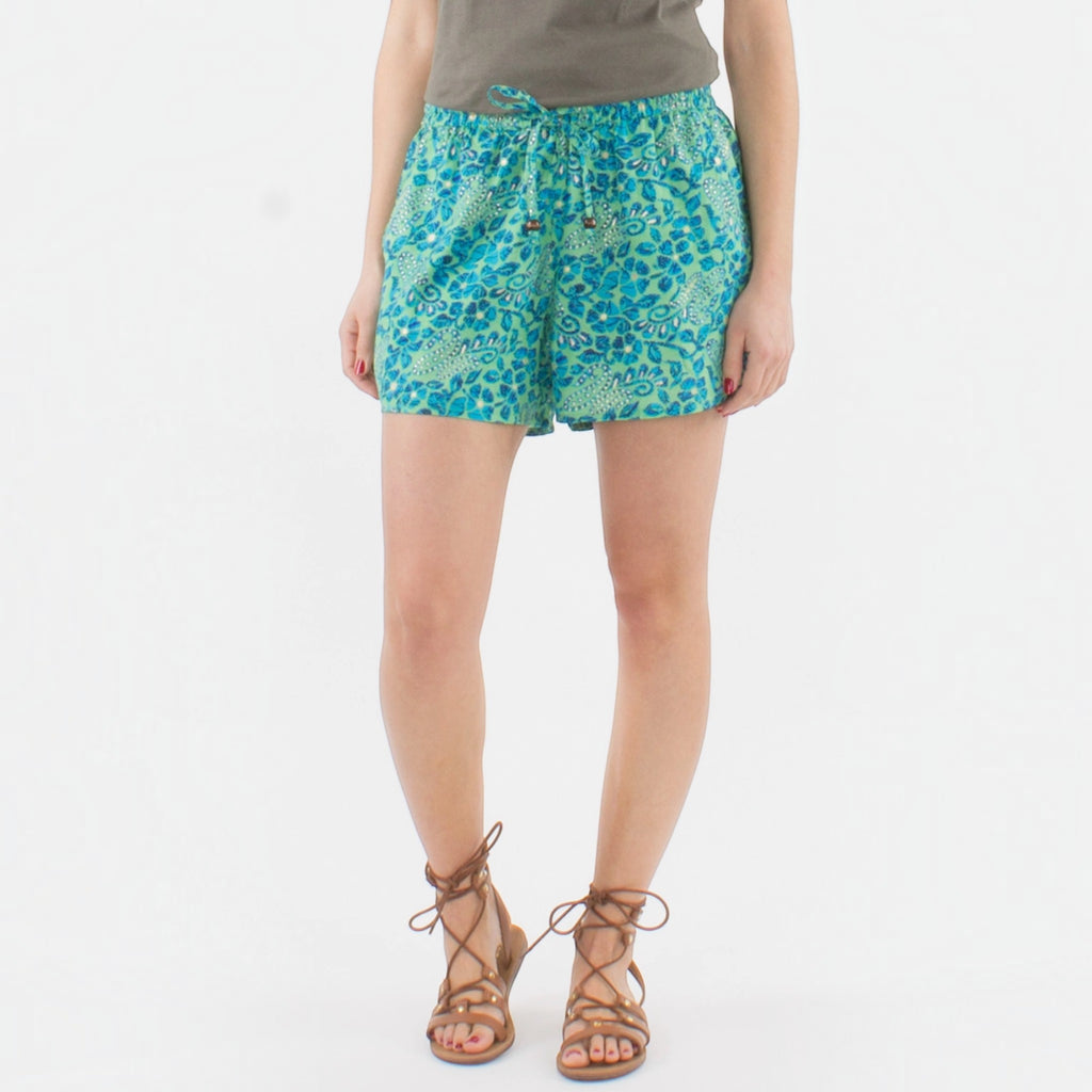 Short imprimé Jaipur doré COLINE