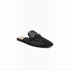 Mules Mocassins Dentelle et Mors Doré LADY GLORY