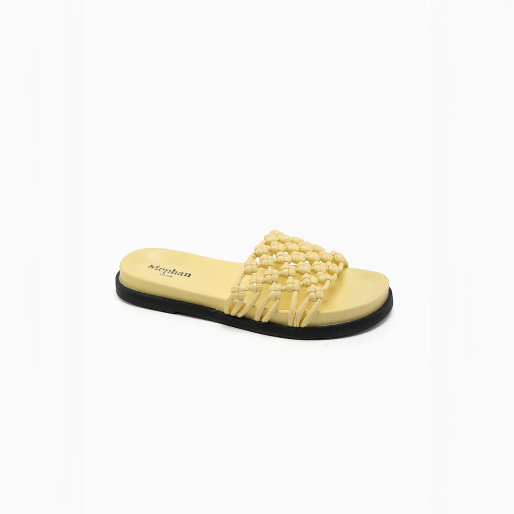 Sandale mule plate effet tressé STEPHAN PARIS