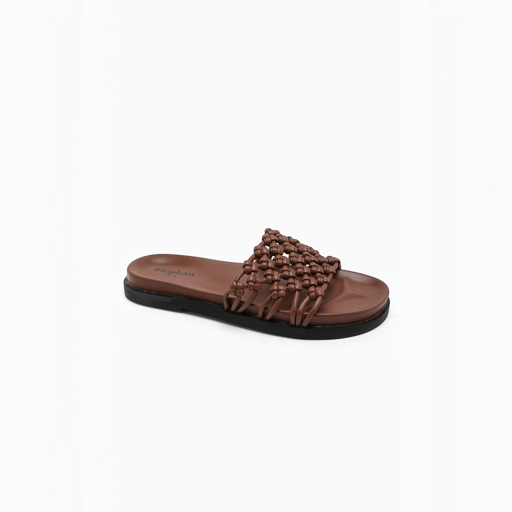 Sandale mule plate effet tressé STEPHAN PARIS