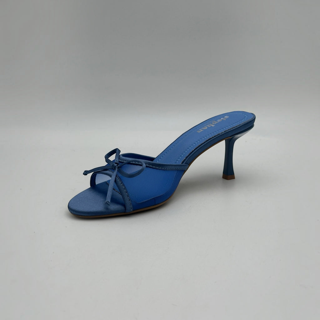 Mule à talon avec fines brides nouées STEPHAN PARIS
