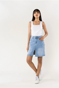 Jupe en Jean Fendue Stretch NINA CARTER