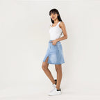 Jupe en Jean Fendue Stretch NINA CARTER - Jupe - NINA CARTER