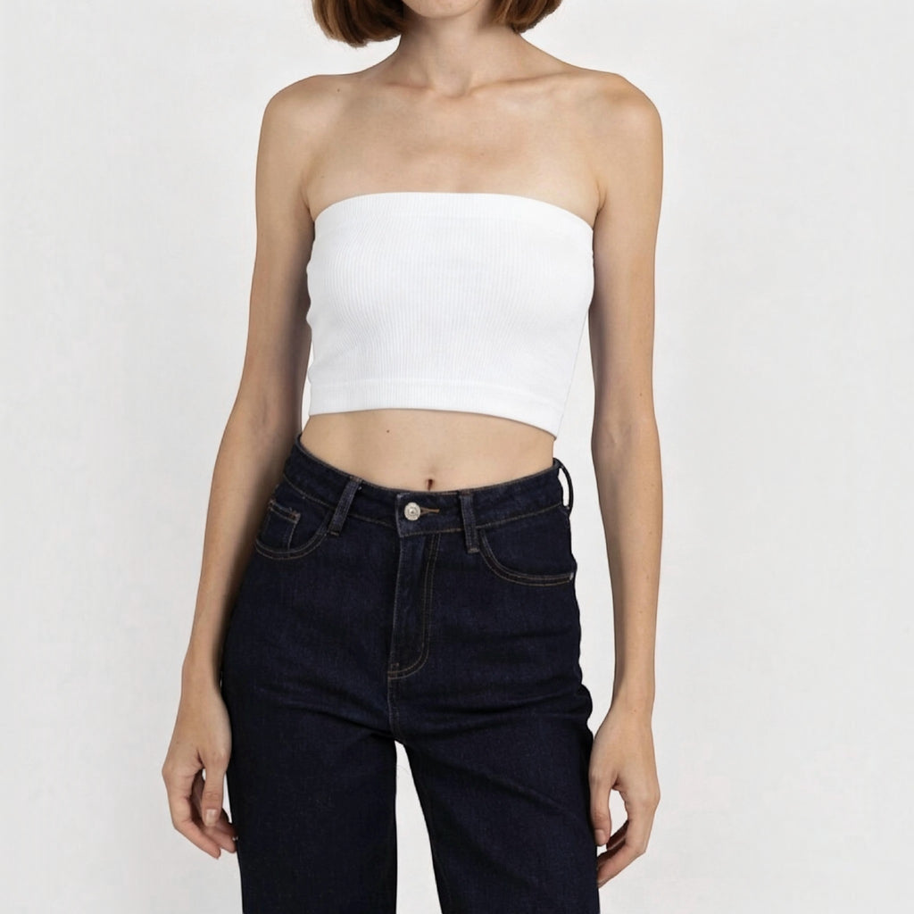 Débardeur Crop Top Bustier à Fine Bretelle VERA FASHION