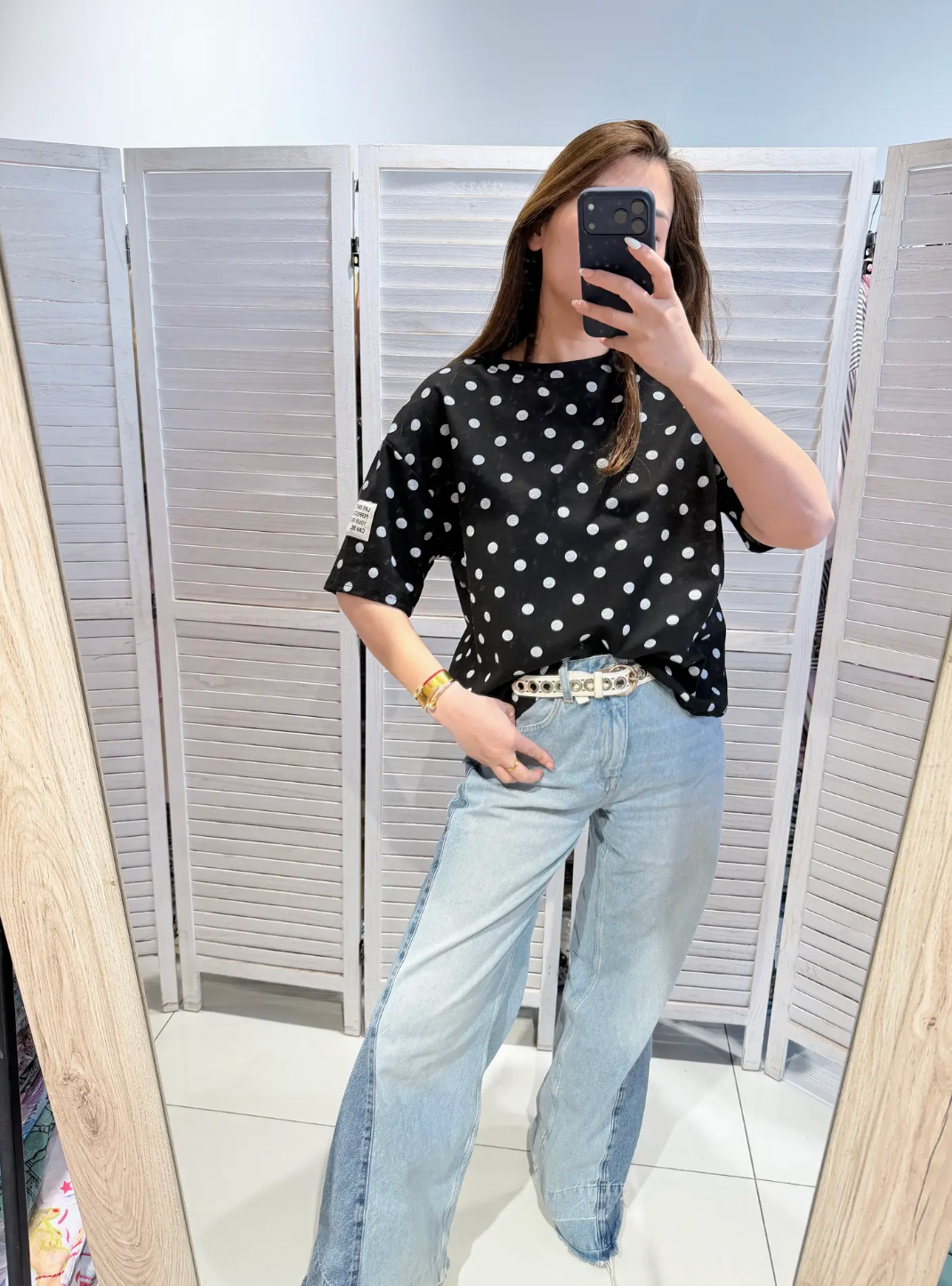 T-shirt à pois