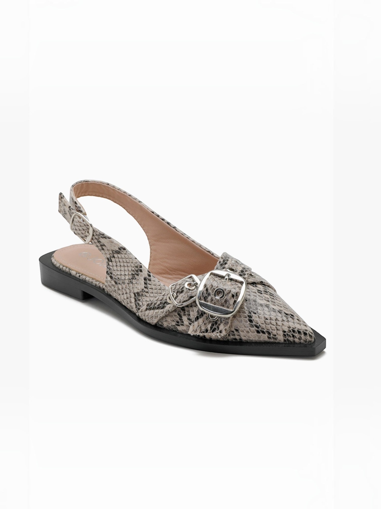 Ballerines Sandales Petit Talon à Boucle JOIA