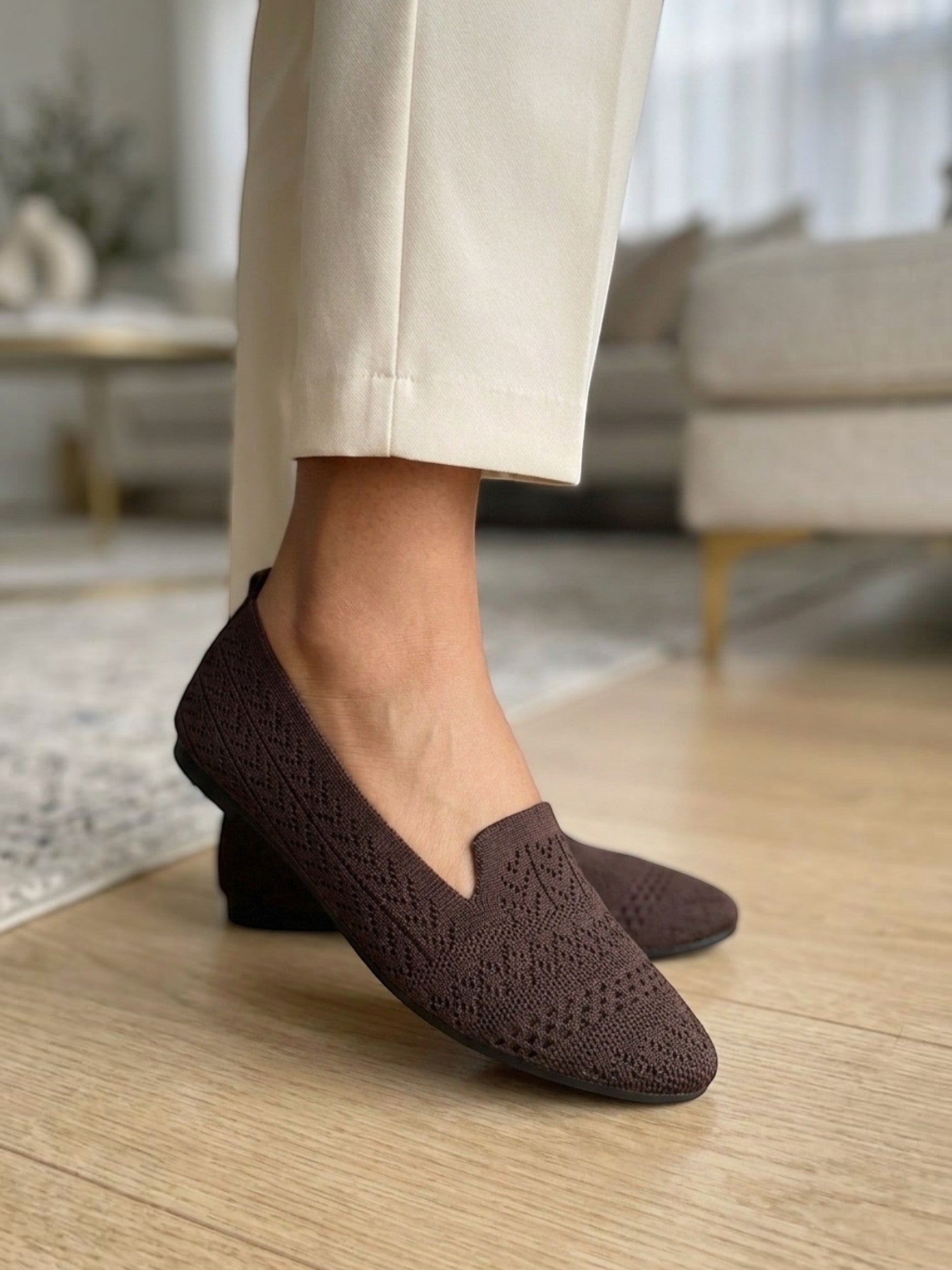 Mocassins à Motifs en Maille Rigide BELLICY / Cink-me