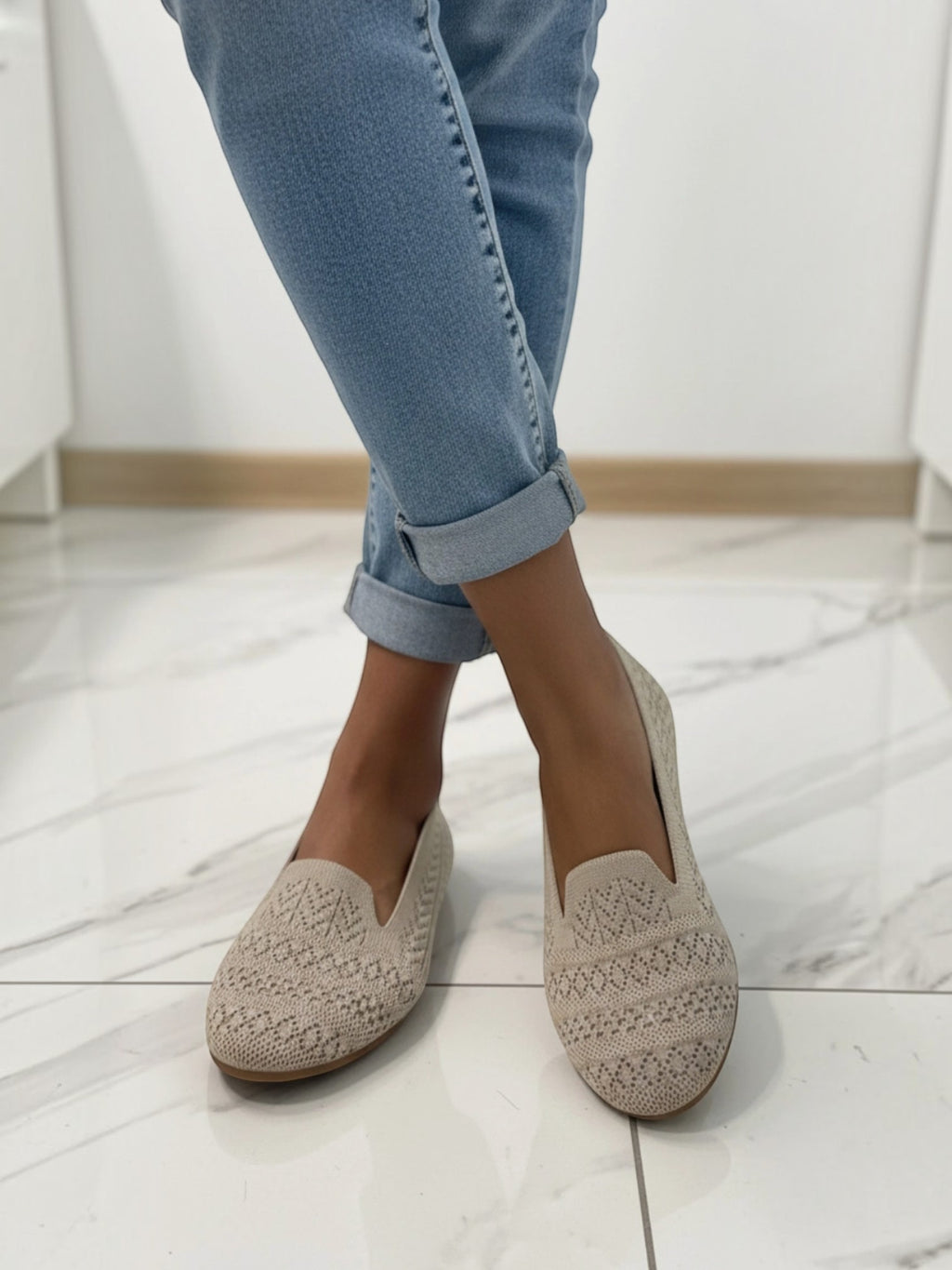 Mocassins à Motifs en Maille Rigide BELLICY / Cink-me