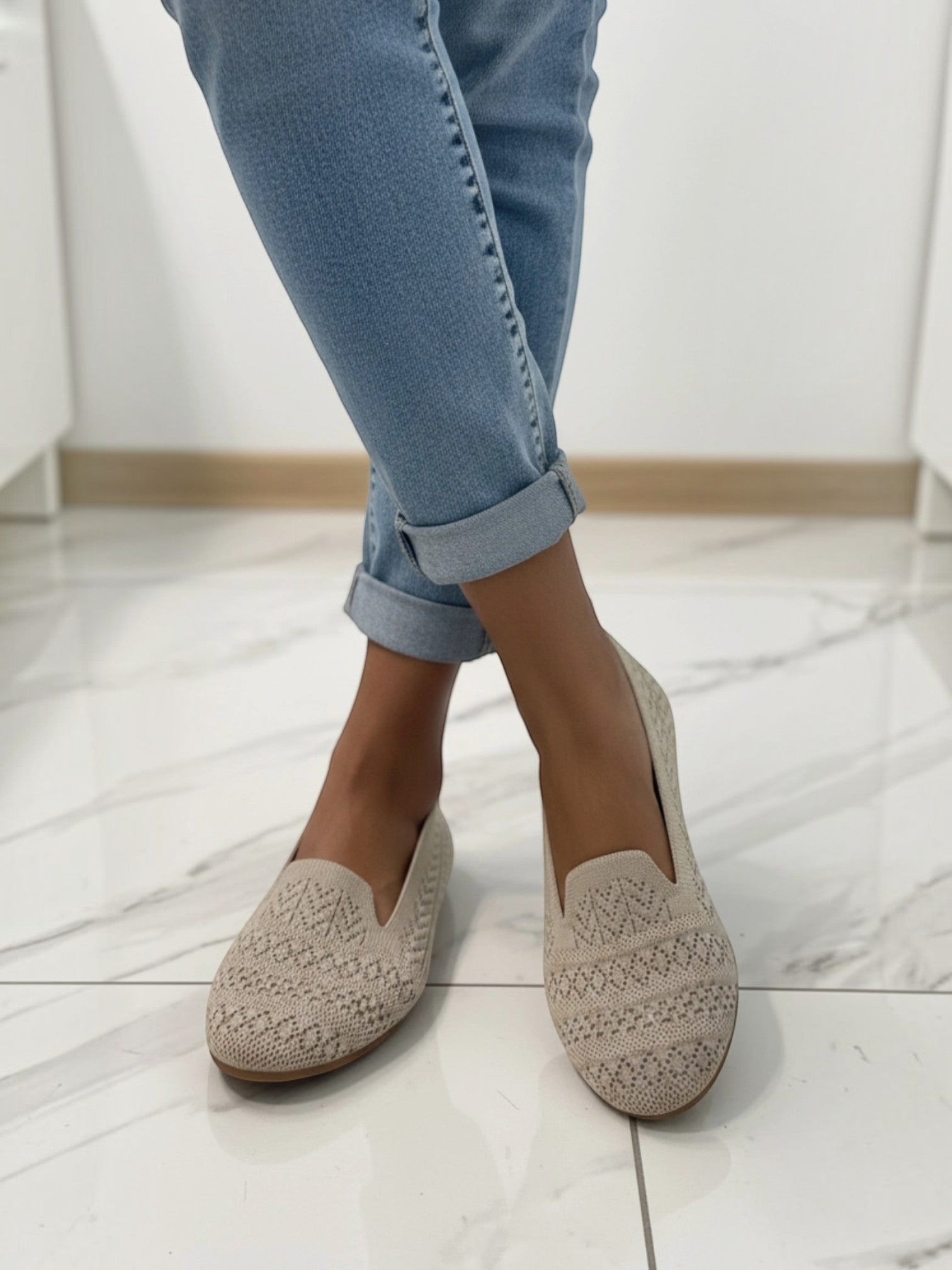 Mocassins à Motifs en Maille Rigide BELLICY / Cink-me